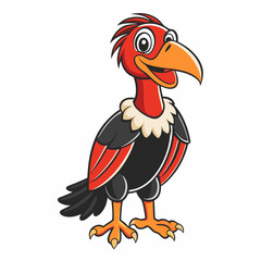 vector illustration of cartoon California condor