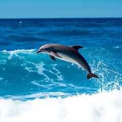 Naklejka premium Dolphin Leaping