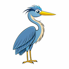 blue heron cartoon