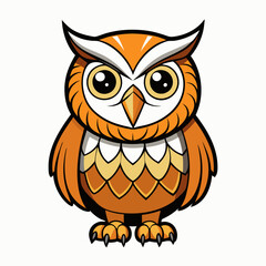 owl on white background