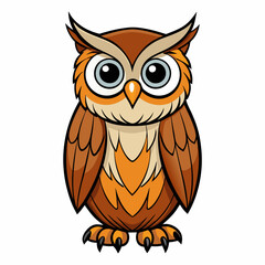 owl on white background
