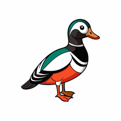 vector illustration of a duck
