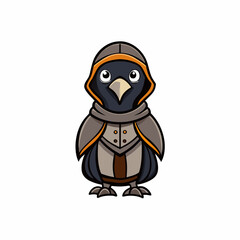 crow isolated on white