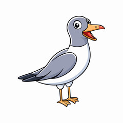 vector illustration of a gull