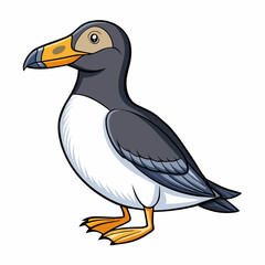 penguin on a white background razorbill