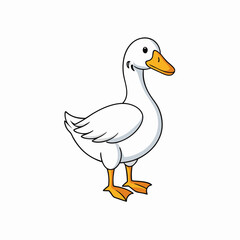 goose isolated on white