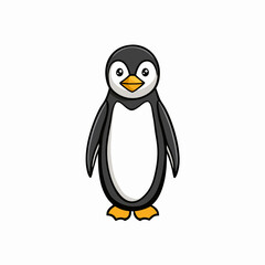 penguin on white background