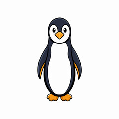 penguin cartoon isolated on white