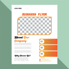 Minimalist corporate business and company flyer template design