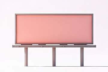 Fototapeta premium Empty Pink Billboard Mockup for Design Inspiration