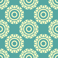 Abstract geometric floral seamless pattern.