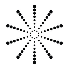 halftone circle design icon. abstract halftone circle on white background.