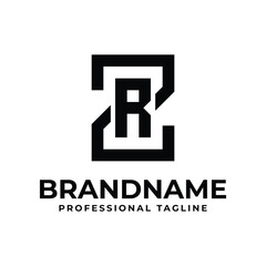 Letters ZR Monogram Logo, suitable for any business with ZR or RZ initials