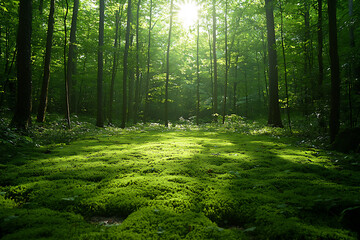 Naklejka premium tranquil moss carpet