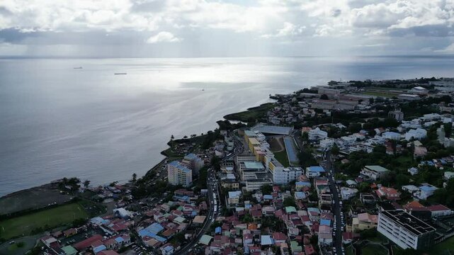 360 Aerial View of Archdiocese of Saint-Pierre et Fort-de-France, Martinique