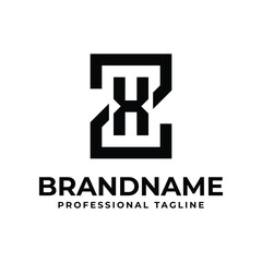 Letters ZX Monogram Logo, suitable for any business with ZX or XZ initials