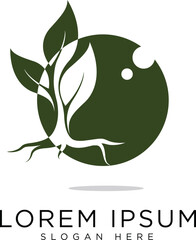 Tree logo with modern and minimalist design, fresh green geometric elements with futuristic touch, suitable for brands that focus on green technology, or environment. Available in high quality vector 