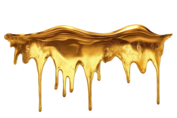 melted gold dropping