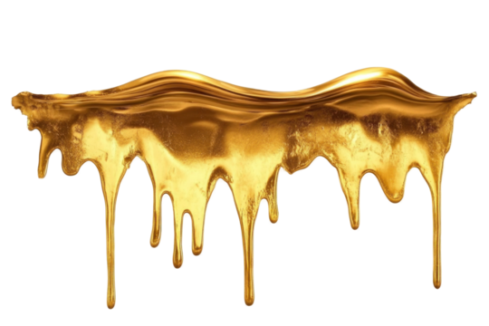 melted gold dropping
