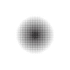 halftone circle design icon. abstract halftone circle on white background.