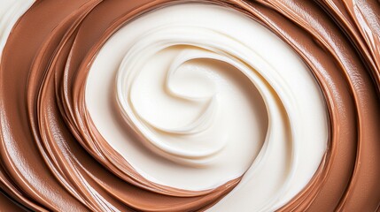 Creamy Swirls of Chocolate and Vanilla Mixed for Gourmet Delight