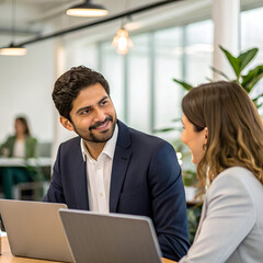 business people working on laptop in office