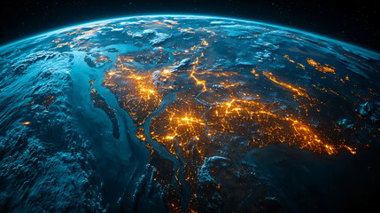 Obraz premium river systems earth,