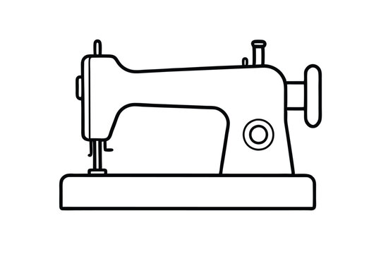 sewing machine isolated on white