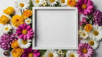 A beautiful creative layout featuring delicate flowers and a clean white background, designed for an elegant and minimal aesthetic