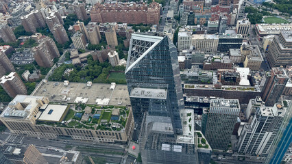 Fototapeta premium Stunning NYC skyline from above—breathtaking cityscape views captured from a high observation deck. 