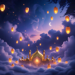 Eid Mubarak banner for Muslim