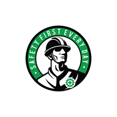  safety first every day logo, safety first icon logo
