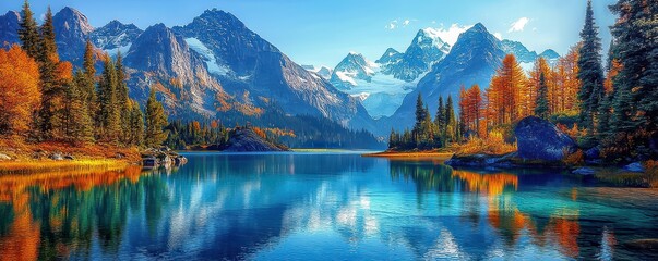 Obraz premium Stunning mountain lake in Chamonix France surrounded by the majestic Alps and vibrant sky showcasing the beauty of nature at Lac de Cheserys with Mont Blanc in the background.
