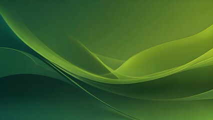 Naklejka premium Vibrant Abstract Green Wavy Background with Smooth Gradient and Light Effects