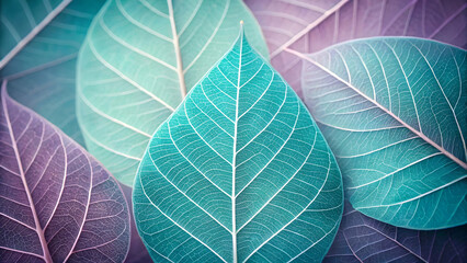 Obraz premium Close up of vibrant, translucent leaves.