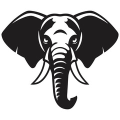 vector head of mascot elephant head isolated