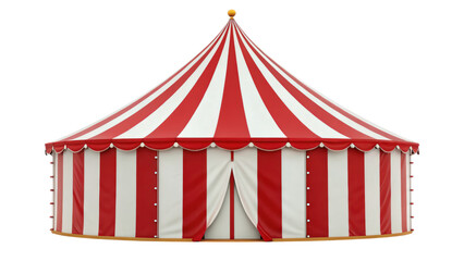 striped red and white circus tent with classic design, perfect for events