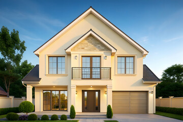 Luxury family home exterior, modern design