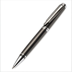 Gray metallic ballpoint pen