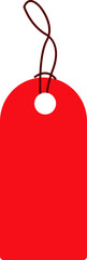 Sale tags and label. Price tag. Hanging red sales tag . Paper label. Special offer. Blank, discount and price icon