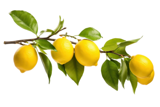 lemon tree branch with leaves