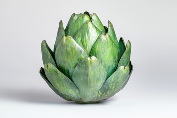 Fototapeta premium Closeup of Fresh Artichoke Highlighting Unique Texture and Colors in Extreme Detail