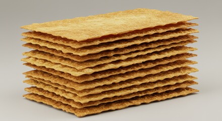 Crispy Fried Pastry Layers Stack - A stack of crispy fried pastry layers, symbolizing texture, layers, crunch, simplicity, and wholesomeness