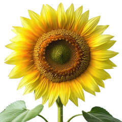 Obraz premium Sunflower Blossom on Transparent Background