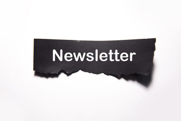 conceptual writing text showing newsletter