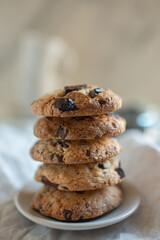 fresh baked oatmeal and chocolate chip cookies