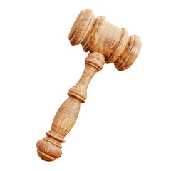 Gavel isolated on transparent background