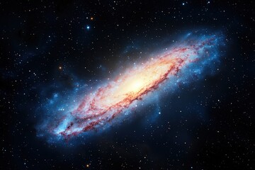 Abstract Ink Black Backdrop with Sparkling Tiny Stars and Cosmic Burst Elements