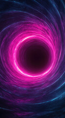 vibrant swirling vortex of pink and blue energy in cosmic background