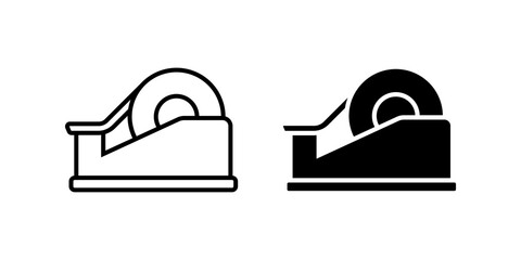 Adhesive Tape icon set. Flat illustration of icons on a white background